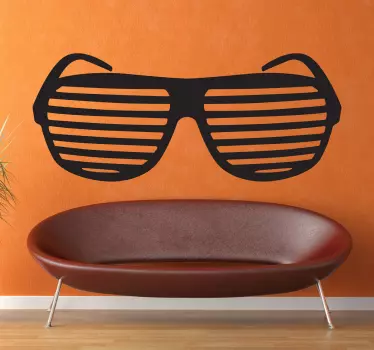 80s Slot Glasses Decorative Sticker - TenStickers