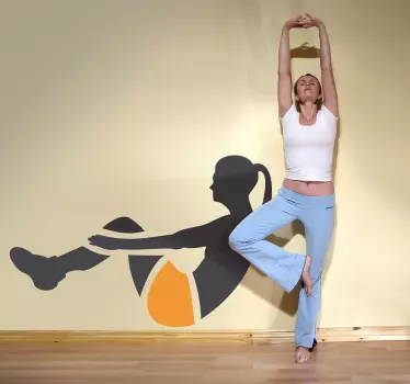 Abdominal Exercise Fitness Sticker - TenStickers