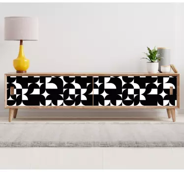Abstract Black Forms object sticker - TenStickers