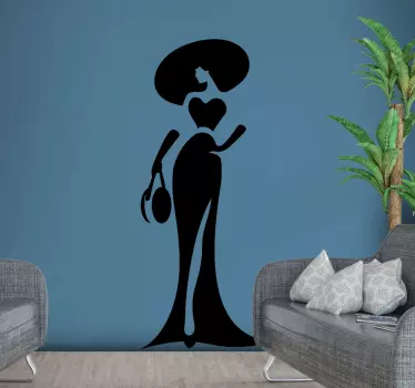 Abstract fashion beauty wall decal - TenStickers