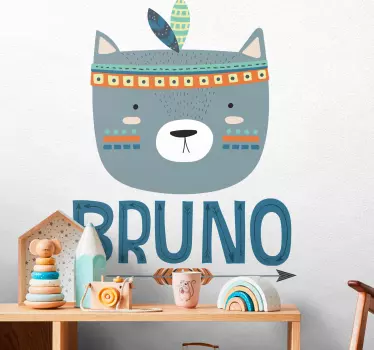 Adorable creature faces wall stickers for kid - TenStickers