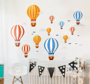 Aerobatics balloons pattern illustration sticker - TenStickers