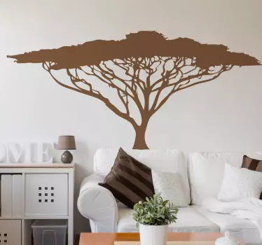 African tree living room wall decal - TenStickers