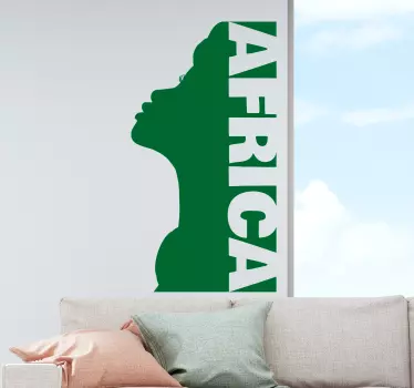 African Woman Silhouette Wall Sticker - TenStickers
