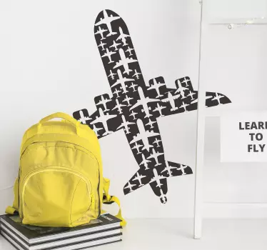 Airplane shape wall decor - TenStickers