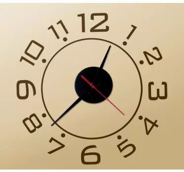 Amazing casual styled numbers clock sticker - TenStickers