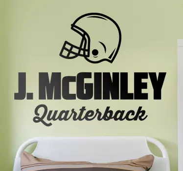 American football sticker personalized quarterback sticker - TenStickers