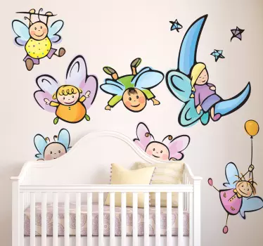Angels Set Baby Sticker - TenStickers