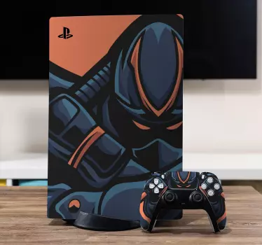 Angry ninja gaming Playstation decal - TenStickers