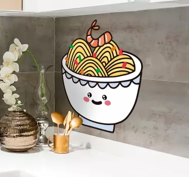 Anime Ramen Wall Sticker - TenStickers