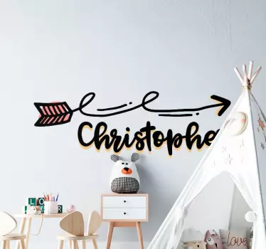 Arrow with name  Custom Sticker - TenStickers