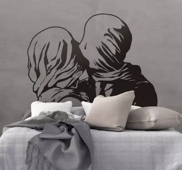 Art Painting Magritte Los Amantes wall art sticker - TenStickers