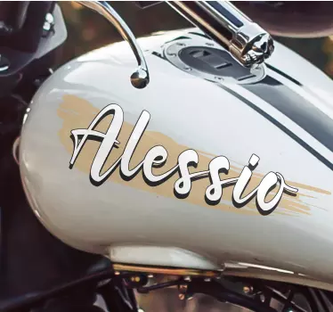 Artistic design with name and paint motorcycle stickers - TenStickers