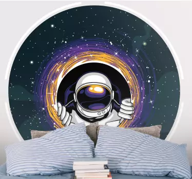 Astronauts and black holes wallpaper decal - TenStickers