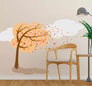 Autumn Drawings Living Room Wall Decor - TenStickers