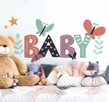 Baby Butterflies baby wall decal - TenStickers