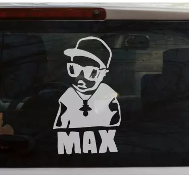 Baby on board sticker stylish character silhouette - TenStickers