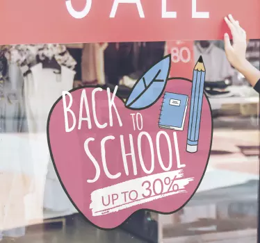 Back to school sale apple sale wall sticker - TenStickers