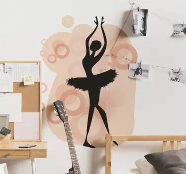 Ballerina Silhouette Wall Sticker - TenStickers