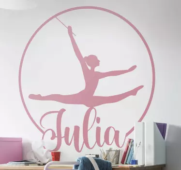 Ballerina with name dance sticker - TenStickers