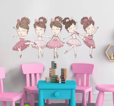 Ballet dancer kids illustration sticker - TenStickers