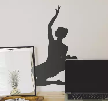 Ballet girl silhouette dance decal - TenStickers