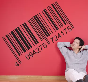 Bar Code With Numbers Sticker - TenStickers