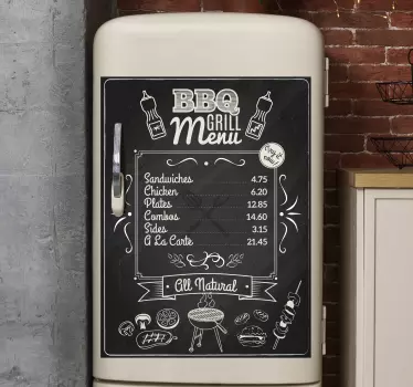 Barbeque fridge wrap decal - TenStickers