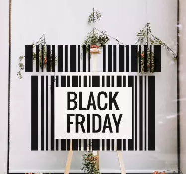 Barcode Sale Announcement Black Friday sticker - TenStickers