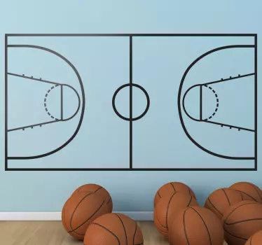 Basketball Court Sticker - TenStickers