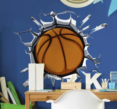Basketball sticker of the wall - TenStickers