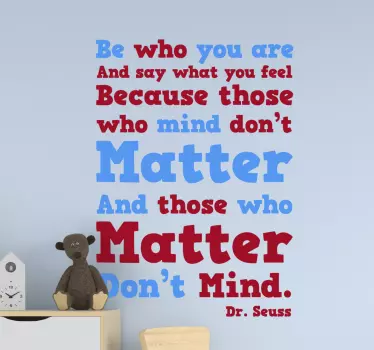 Be who you are fairy tale wall decal - TenStickers
