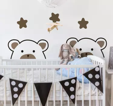 Bears and stars wall decal - TenStickers