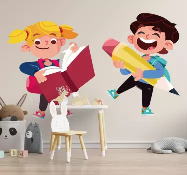 Beautiful children’s room back to school Wall Sticker - TenStickers