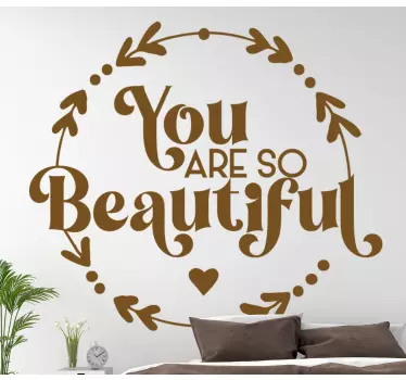 Beautiful crown text inspirational quote stickers - TenStickers