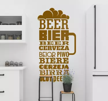Beer drink wall sticker - TenStickers