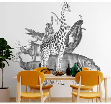 Big jungle animals wild animal sticker - TenStickers