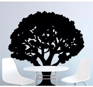 Black big tree design bedroom sticker - TenStickers
