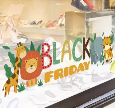 Black friday children's shop window sticker - TenStickers