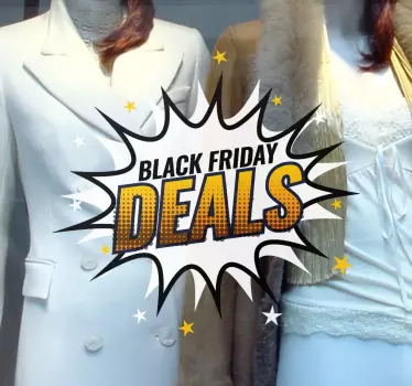 Black Friday deals cartoon stickers black friday - TenStickers
