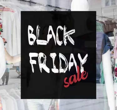 Black Friday graffiti window decal - TenStickers