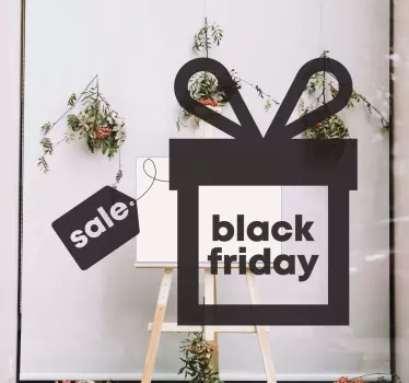 Black Friday in a present stickers black friday - TenStickers