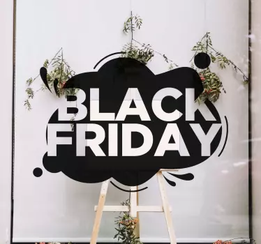 Black Friday paint splash stickers black decal - TenStickers