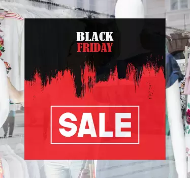 Black Friday red paint stickers - TenStickers