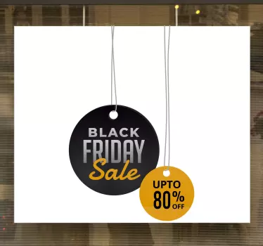 black friday sale background window decal - TenStickers