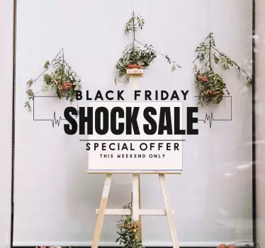 Black friday sale banner window decal - TenStickers