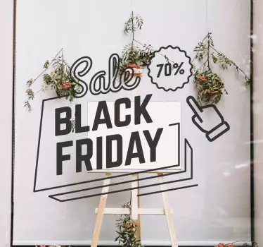 Black Friday Sale Pointer window decal - TenStickers