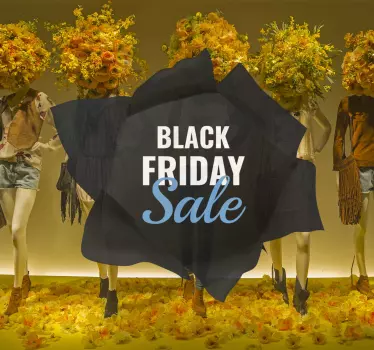 black friday sale realistic composition window decal - TenStickers