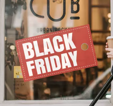 black friday save money window decal - TenStickers