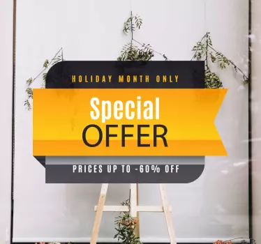 Black Friday - special offer window decal - TenStickers